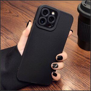 Matte Black Ribbed Rugged Phone Case